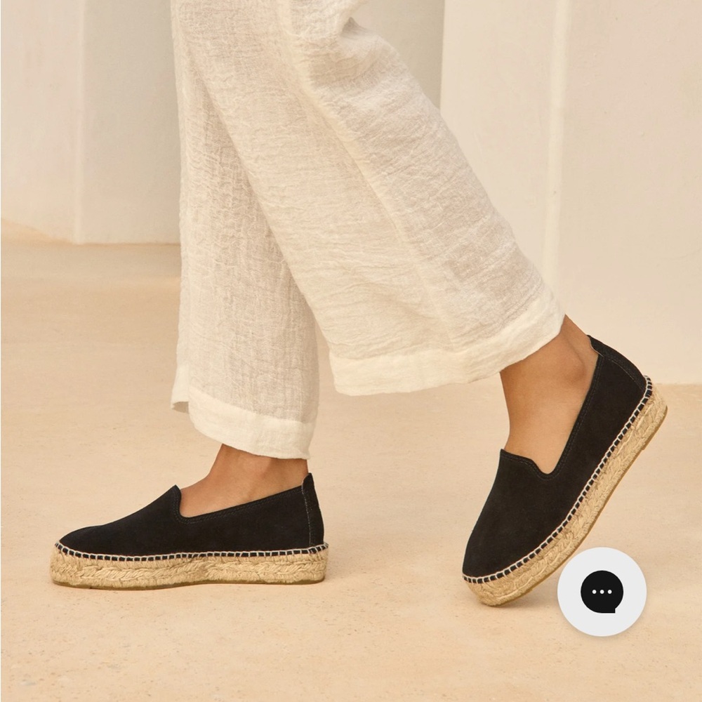 Elegant Black Espadrille Flats